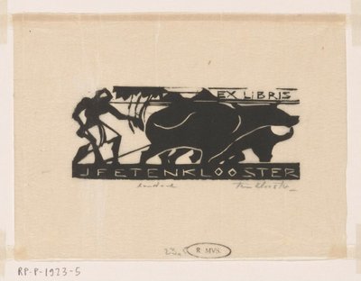 J.F.E. ten Klooster 的书目编号 作者 Johannes Frederik Engelbert 十克洛斯特（艺术家签名）