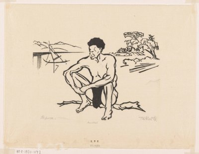 Papoea （原标题） 作者 Johannes Frederik Engelbert 十克洛斯特（艺术家签名）