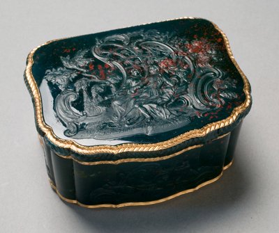 鼻烟盒，由卡尔·古斯塔夫·克林斯泰特（Carl Gustav Klingstedt，1657-1734）绘，约1750年（金刻石雕） 作者 约翰内斯·乔治（牛津）牛d