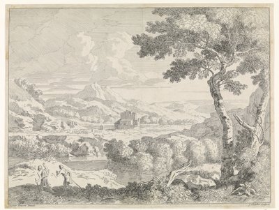 有牧羊人的丘陵风景
加斯帕尔-普桑山水画（系列名称） 作者 约翰尼斯·格劳伯