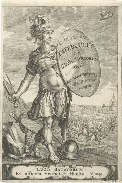 战场前的罗马战士
Caius Velleius Paterculus cum Selectis Variorum Notis 的扉页，1659 年 作者 约翰·哈克修斯