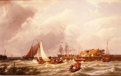 港湾口 作者 约翰尼斯·赫尔曼·巴伦德·科克科克（Johannes Hermann Barend Koekkoek）