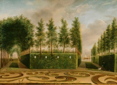 一个正式的花园，1766年 作者 约翰尼斯·詹森（Johannes Janson）
