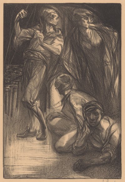 与两男一女同归于尽 作者 Johannes Josephus Aarts（艺术家签名）