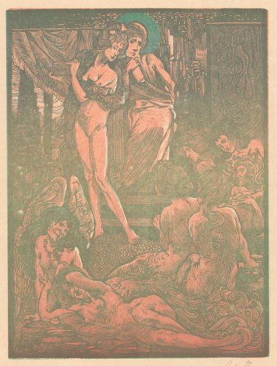 九个奇妙的女性形象 作者 Johannes Josephus Aarts（艺术家签名）