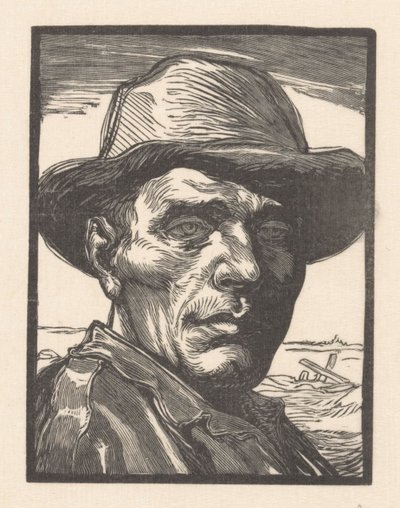 一位不知名男子的肖像 作者 Johannes Josephus Aarts（艺术家签名）