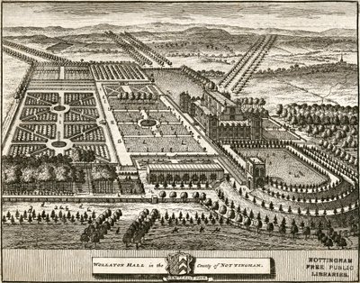 沃拉顿大厅和公园 诺丁汉，诺丁汉郡，约1707年 作者 约翰尼斯·基普（Johannes Kip）