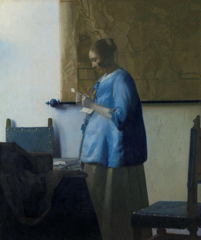 读信的蓝衣女子
读信的女子 作者 Johannes Vermeer