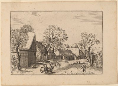 农场和棚屋 作者 Johannes 和 Lucas van Doetechum 在《小景观大师》之后