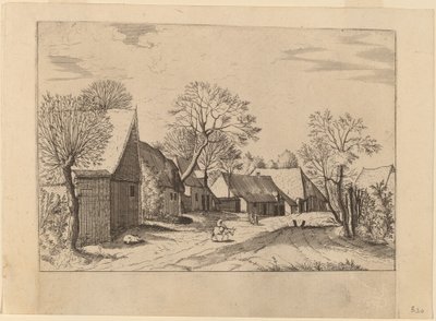 农场和棚屋 作者 Johannes 和 Lucas van Doetechum 在《小景观大师》之后