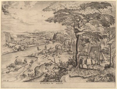 以马忤斯的朝圣者》（Euntes in Emaus）。 作者 Johannes 和 Lucas van Doetechum 在老彼得·勃鲁盖尔之后