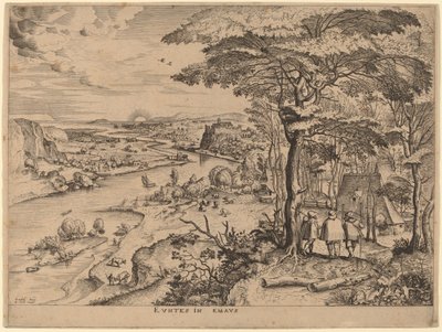 以马忤斯的朝圣者》（Euntes in Emaus）。 作者 Johannes 和 Lucas van Doetechum 在老彼得·勃鲁盖尔之后