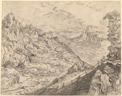 大型阿尔卑斯山景观 作者 Johannes 和 Lucas van Doetechum 在老彼得·勃鲁盖尔之后