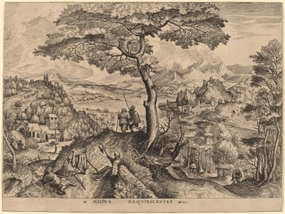 安息的士兵》（Milites Requiescentes） 作者 Johannes 和 Lucas van Doetechum 在老彼得·勃鲁盖尔之后