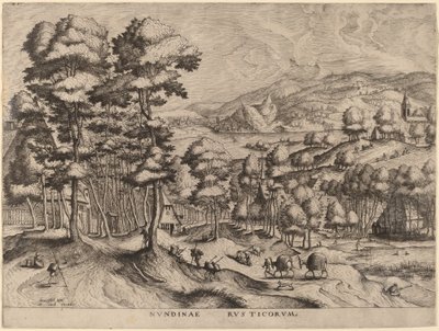 Nundinae Rusticorum (乡村市场) 作者 Johannes 和 Lucas van Doetechum 在老彼得·勃鲁盖尔之后