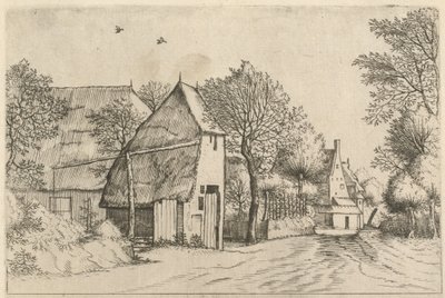 有抽水井的村道 作者 Johannes 和 Lucas van Doetechum 在小景观大师之后