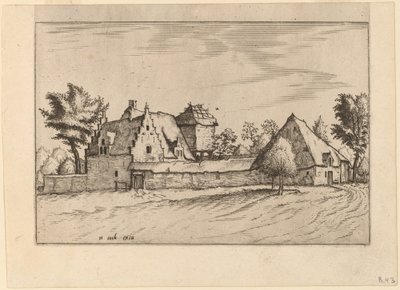 法院中的农场 作者 Johannes van Doetechum，长老和卢卡斯