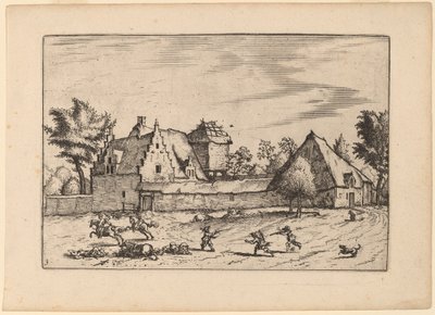 法院中的农场 作者 Johannes van Doetechum，长老和卢卡斯
