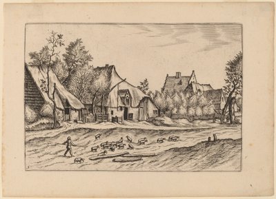 村庄里的农场 作者 Johannes van Doetechum，长老和卢卡斯