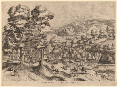 Nundinae Rusticorum (乡村市场) 作者 Johannes van Doetechum the Elder 和 Lucas