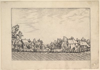 农场，前景为耕地，来自Praediorum villarum et rusticarum casu...，约1559-61。 作者 约翰内斯·范·杜特克姆一世