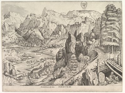 忏悔的马格达林-马格达林娜-波尼滕斯来自《大型景观》，约1555-56年。 作者 约翰内斯·范·杜特克姆一世