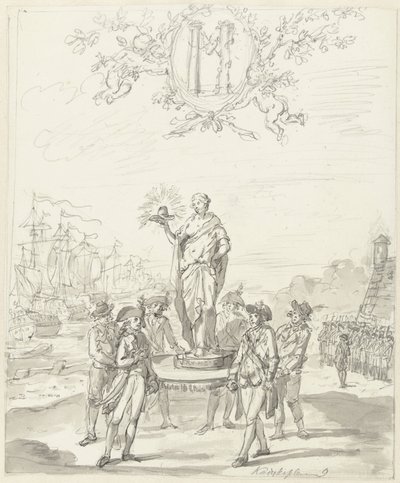总装备部，卡迪克广场装饰，1795 年 作者 Johannes van Dregt（拒绝归因）