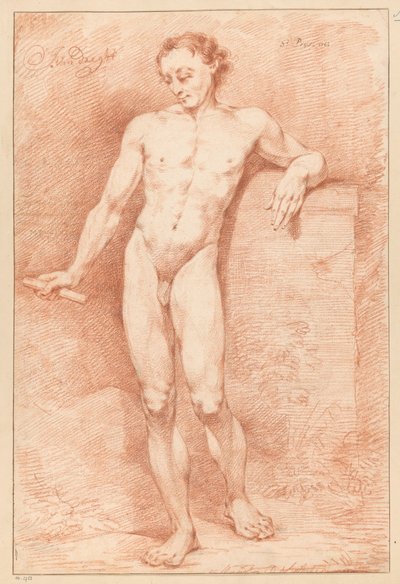 男性裸体立像，正面（1768 年三等奖） 作者 约翰内斯·范德雷特