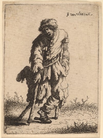木腿乞丐 作者 Johannes van Vliet