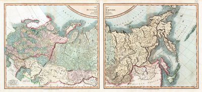Map of the Russian Empire Divided into its Governments par Cary, John (c. 1754-1835). Etching, watercolour 作者 约翰（后）卡里