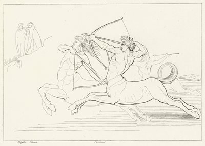 Encounter with the Centaurs, Inferno, Canto 12 (engraving) 作者 约翰（后）弗拉克斯曼