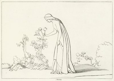 玛蒂尔达，炼狱，第28节（雕版画 作者 约翰（后）弗拉克斯曼