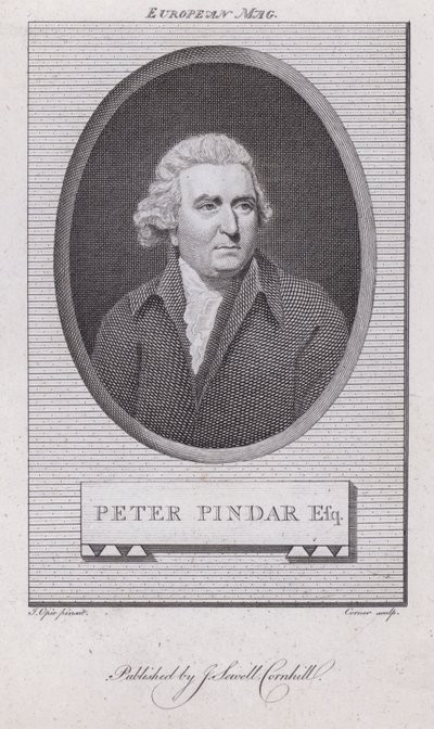 John Wolcot, English physician and satirist who wrote under the pen name Peter Pindar (engraving) 作者 约翰（后）奥皮