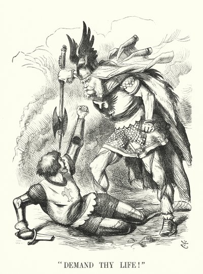 打孔漫画：要求你的生活！ - 法国在普法战争中战败（版画） 作者 约翰（后）坦尼尔