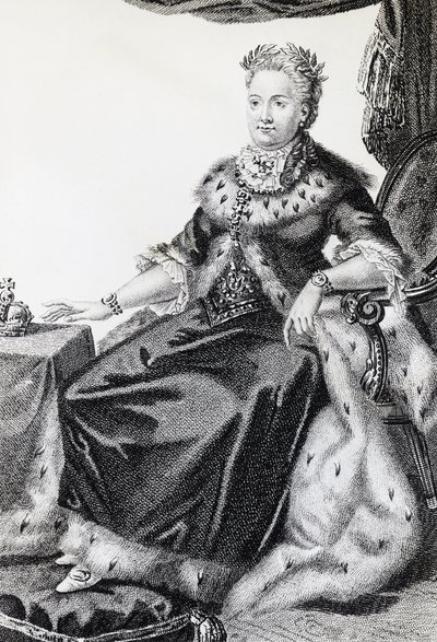 凯瑟琳二世，生于苏菲-弗里德里克-奥古斯特（1729-1796），俄罗斯皇后，雕刻品 作者 沃尔特·查尔斯·米尔斯