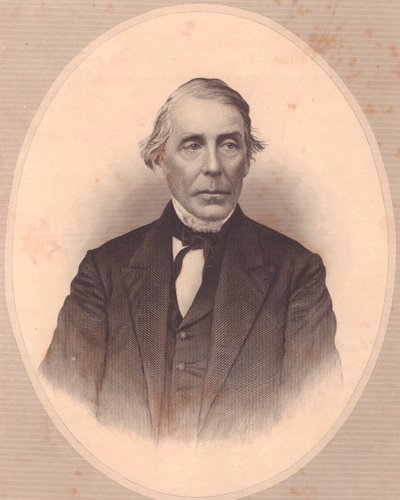 美国卫理公会牧师约翰-普莱斯-杜宾（1800-1876）的肖像，W-韦尔斯托德的雕刻作品，来自美国《女士储藏室》，约1870年。 作者 沃尔特·查尔斯·米尔斯