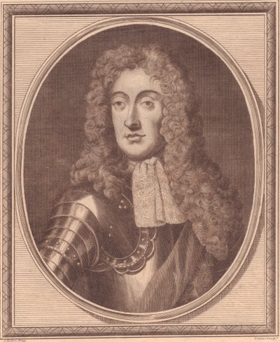 英国詹姆斯二世（1633-1701）的肖像，约翰-戈达尔（1729-1795）根据G-耐勒的画作进行的铜版雕刻 作者 沃尔特·查尔斯·米尔斯