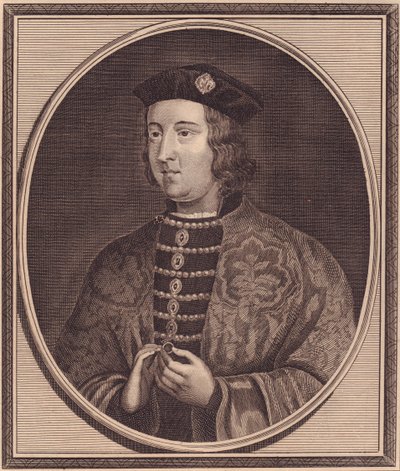 英格兰国王爱德华四世（1442-1483）的肖像，约翰-戈尔达（1729-1795）的铜版画。 作者 沃尔特·查尔斯·米尔斯