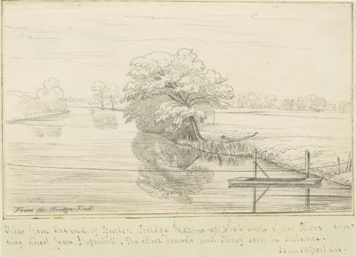 特伦特河畔伯顿--特伦特河：钢笔和墨水画，nd [1799-1854]（画）。 作者 约翰·奥尔波特