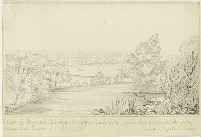 特伦特河畔柏顿桥梁和城镇：钢笔画，nd [c 1817]（绘图） 作者 约翰·奥尔波特