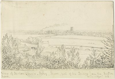 特伦特河畔柏顿：钢笔和墨水绘画，编号[1799-1854] 作者 约翰·奥尔波特