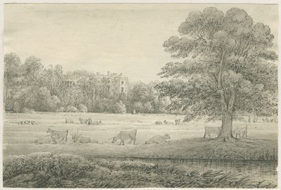 哈格利·霍尔（Hagley Hall）：水笔画，1814年5月4日 作者 约翰·奥尔波特