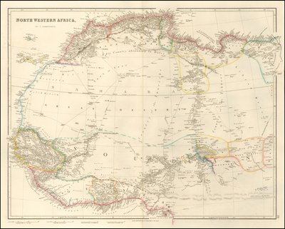 约翰-阿罗史密斯绘制的 1842 年西北非地图 作者 约翰·阿罗史密斯