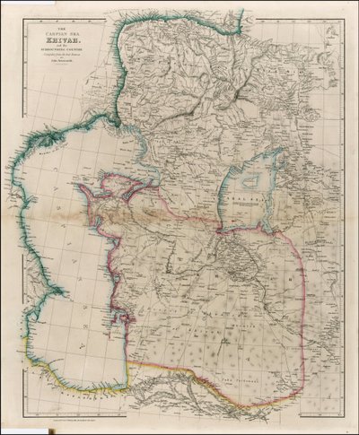 约翰-阿罗史密斯绘制的 1842 年里海、希瓦及周边国家地图 作者 约翰·阿罗史密斯