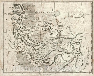 阿罗史密斯的波斯地图，1819 年 作者 约翰·阿罗史密斯