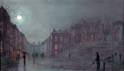 汉普斯特德的视图，伦敦，1882年 作者 John Atkinson Grimshaw