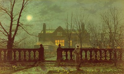 1882年，月光下的花园中的一位女士 作者 约翰·阿特金森·格里姆肖