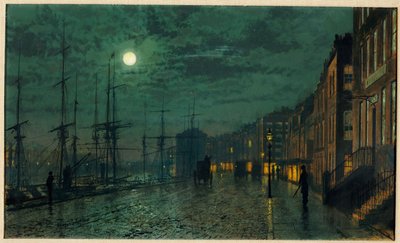 月光下的城市码头 作者 John Atkinson Grimshaw