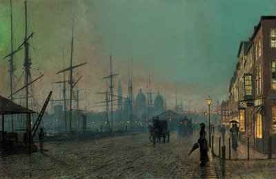 亨伯码头区（Humber Dockside），1881年 作者 约翰·阿特金森·格里姆肖