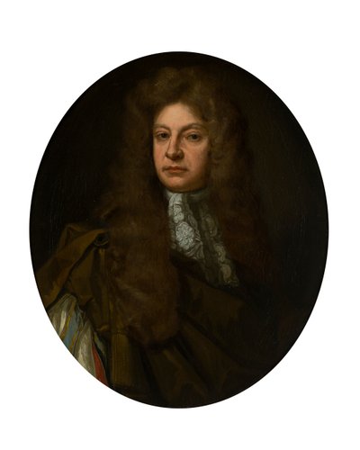 亚当-厄克特的半身肖像与蕾丝胸罩（布面油画） 作者 John Baptist de (circle of) 麦地那